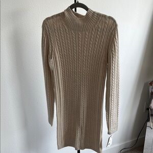 French Connection Cream Knit Sweater Dress